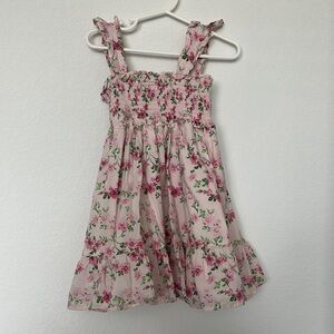 Janie and Jack Cream Smocked Tie Front Dress